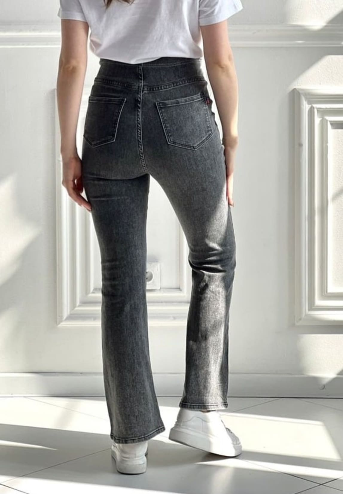 джинсы для беременных клеш от колена